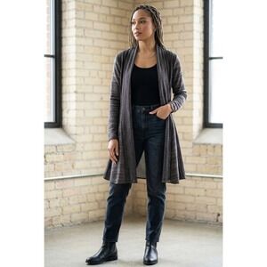 Misook Collection Bronze Metallic‎ Knit Open Front Cardigan Jacket Plus Size 1X